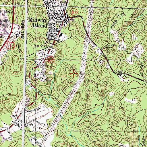 Topographic Map of Stonebridge at Widewater, VA