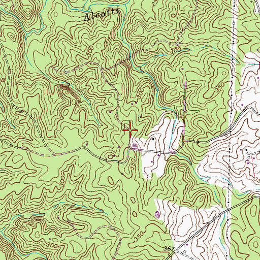 Topographic Map of Stonehouse Wooded Estates, VA