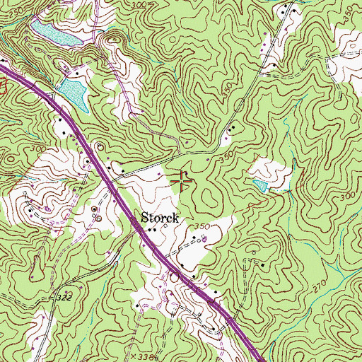 Topographic Map of Storck Run, VA