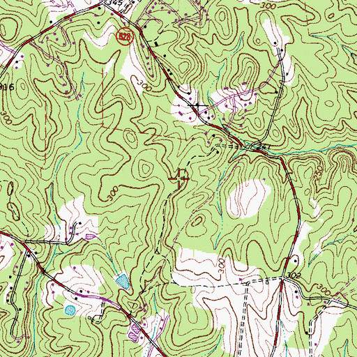 Topographic Map of Stowe of Amyclae, VA