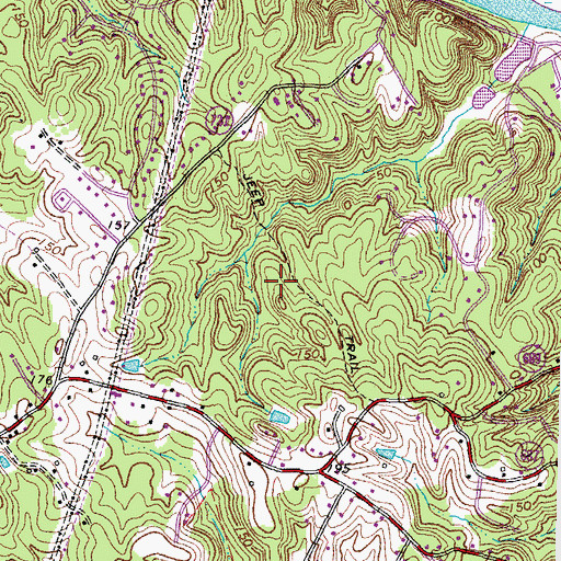 Topographic Map of Summerwood, VA