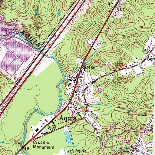 Topographic Map of Sunnyside, VA