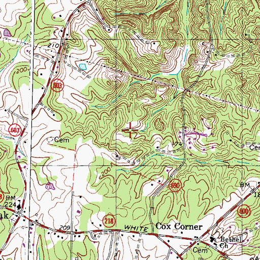 Topographic Map of Sycamore Ridge, VA