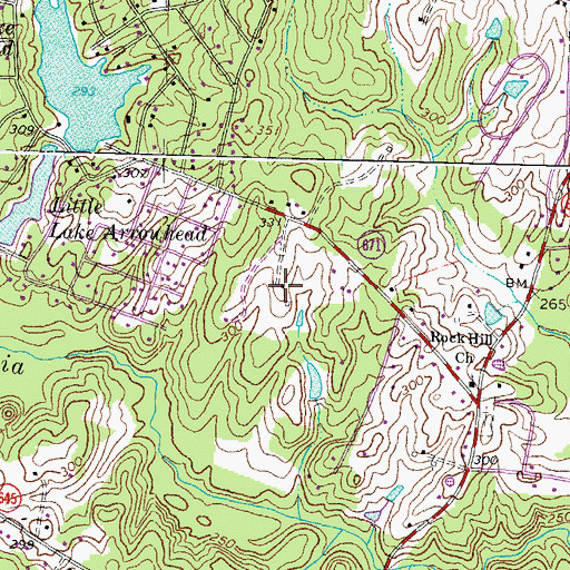 Topographic Map of Tacketts Farm, VA