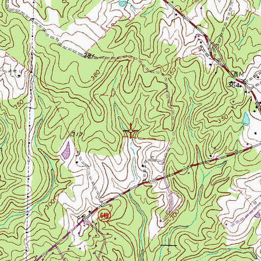 Topographic Map of The Blake Farm, VA