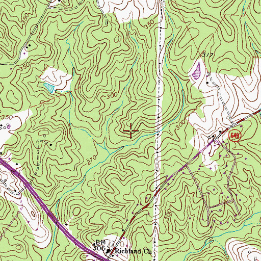 Topographic Map of The Cascades, VA