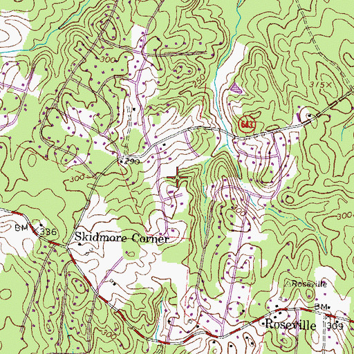Topographic Map of The Estates, VA