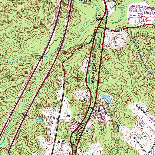 Topographic Map of Townes of Ashleigh, VA