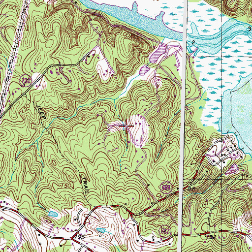 Topographic Map of Twin Oaks, VA