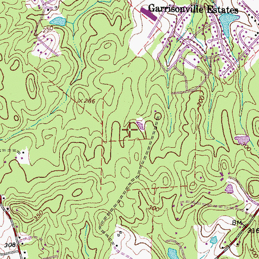 Topographic Map of Vista Woods, VA