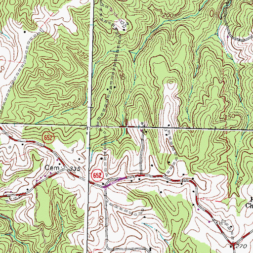 Topographic Map of Wallace Farms, VA
