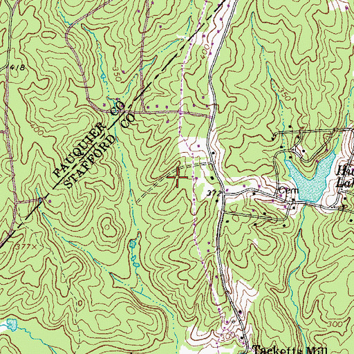 Topographic Map of Walnut Ridge, VA