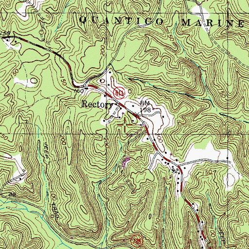 Topographic Map of Widewater Estates, VA