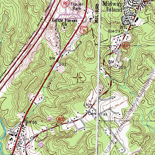 Topographic Map of Widewater Village at Stafford, VA