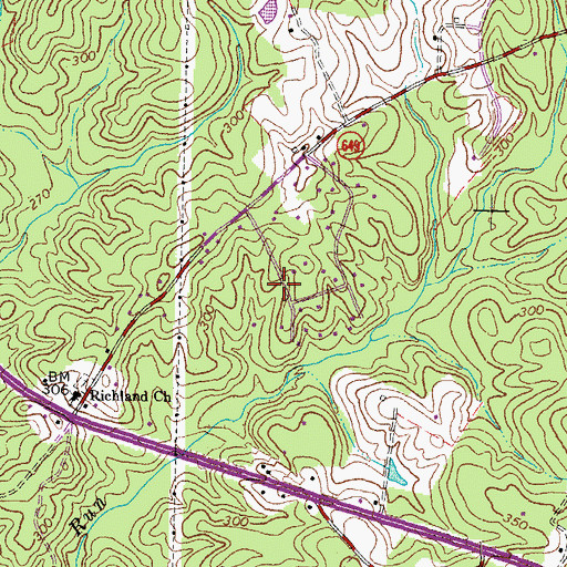 Topographic Map of Winslow Heights, VA