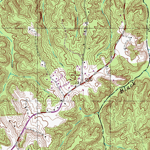 Topographic Map of Woodlanding Village, VA