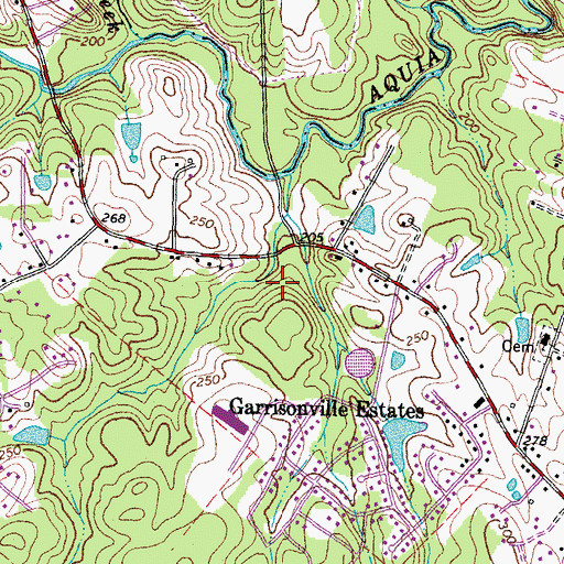 Topographic Map of Woodleigh, VA