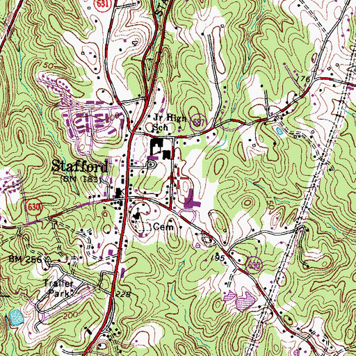 Topographic Map of Youngstead, VA