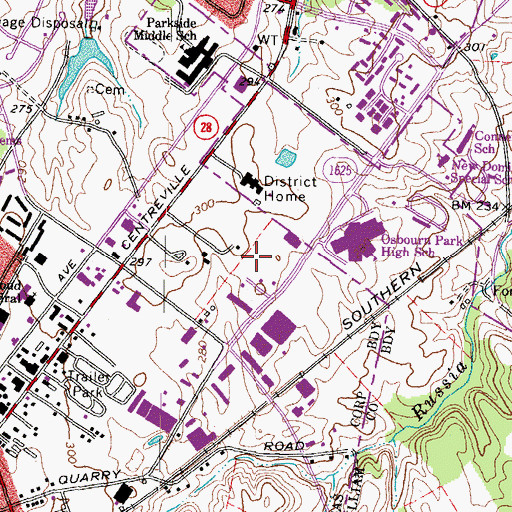 Topographic Map of Manassas Annex Post Office, VA