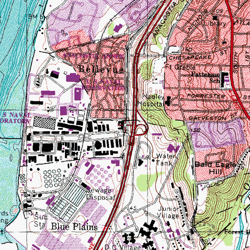 Topographic Map of Naval Research Laboratory Post Office, DC