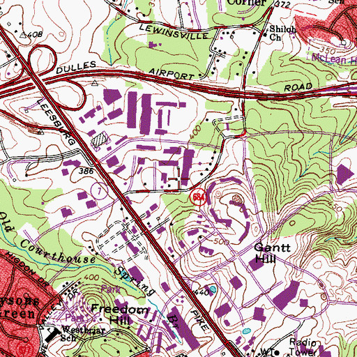 Topographic Map of West McLean Post Office, VA