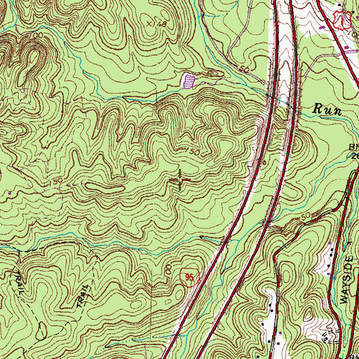 Topographic Map of Austin Ridge Elementary School, VA