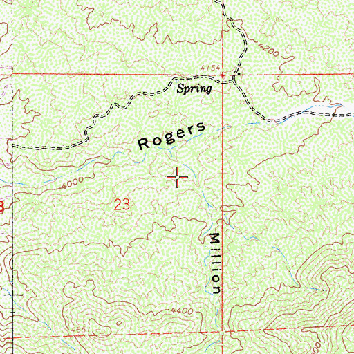 Topographic Map of Million Dollar Canyon, CA