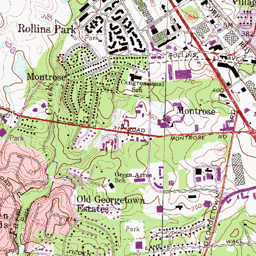 Topographic Map of Bnai Israel Early Childhood Center, MD