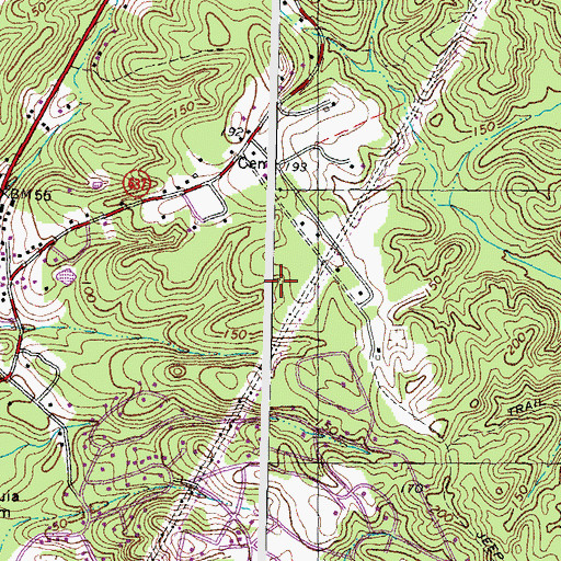 Topographic Map of Brents Mill Elementary School, VA