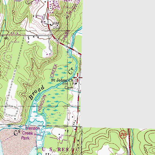 Topographic Map of Broad Creek Child Development Center, MD