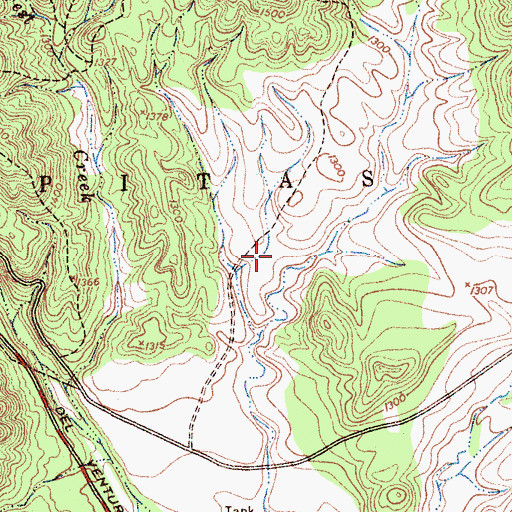 Topographic Map of Milpitas, CA
