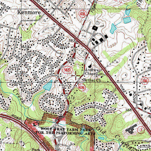 Topographic Map of Colvin Run Elementary School, VA