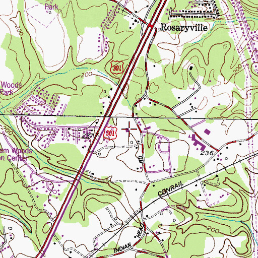 Topographic Map of Concordia Lutheran School and Child Care Center, MD