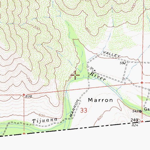 Topographic Map of Mine Canyon, CA