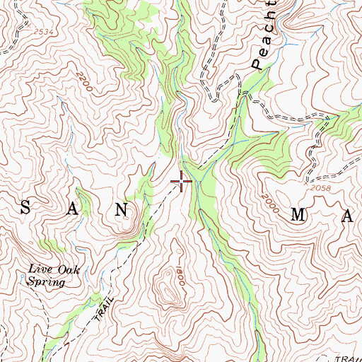 Topographic Map of Mine Canyon, CA