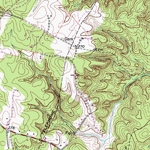 Topographic Map of Embrey Mill Elementary School, VA