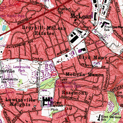 Topographic Map of Redeemer Lutheran Preschool, VA