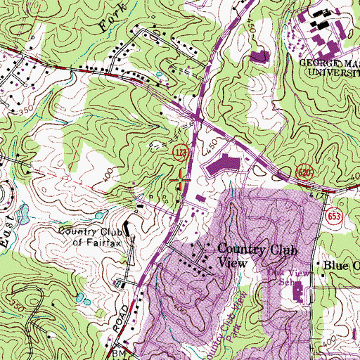 Topographic Map of Saint Georges United Methodist Church Preschool, VA