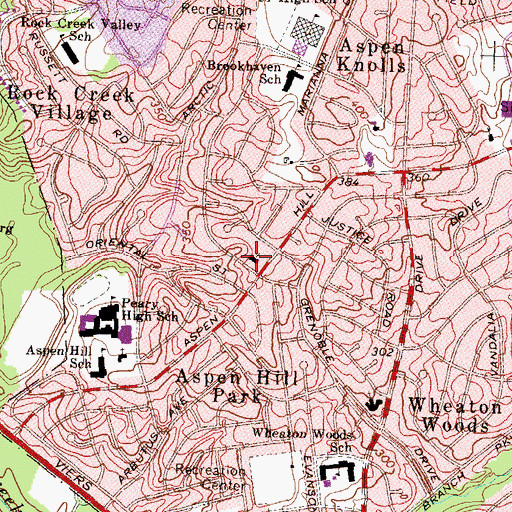Topographic Map of Saint Johns Christian Preschool, MD