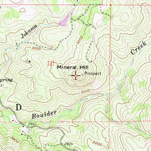 Topographic Map of Mineral Hill, CA