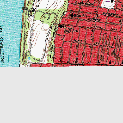 Topographic Map of Christ the King Senior Housing Facility, KY
