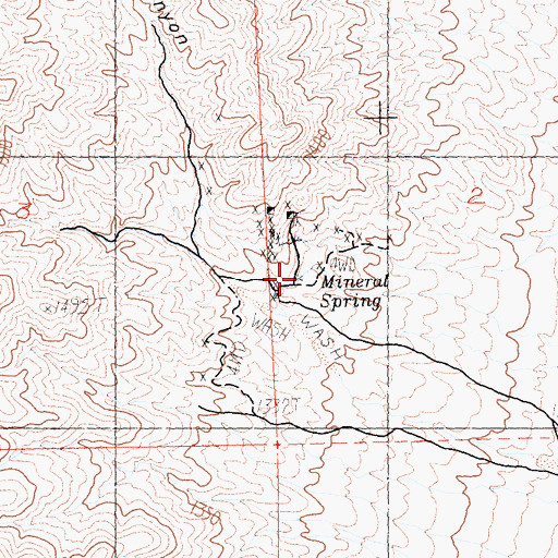 Topographic Map of Mineral Spring, CA