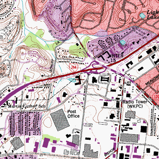 Topographic Map of Colonel Sanders Museum, KY