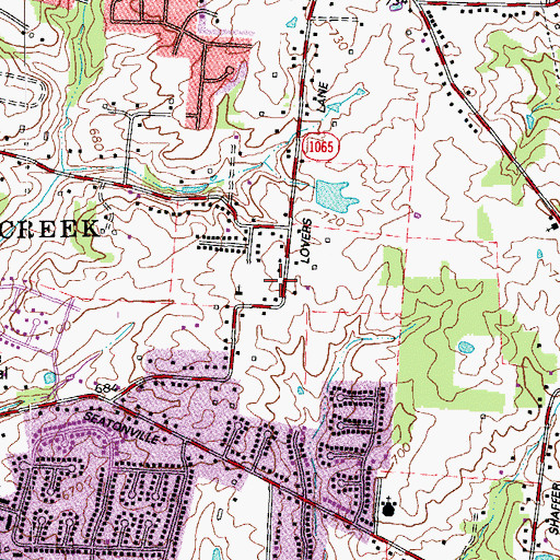 Topographic Map of Chinese Christian Church, KY