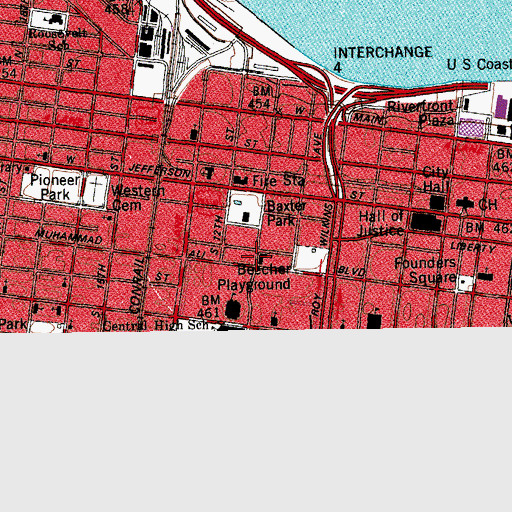 Topographic Map of Church of Our Merciful Saviour, KY