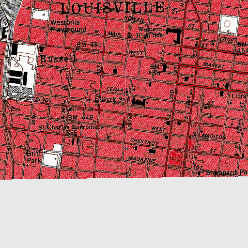 Topographic Map of Church of the Living God, KY