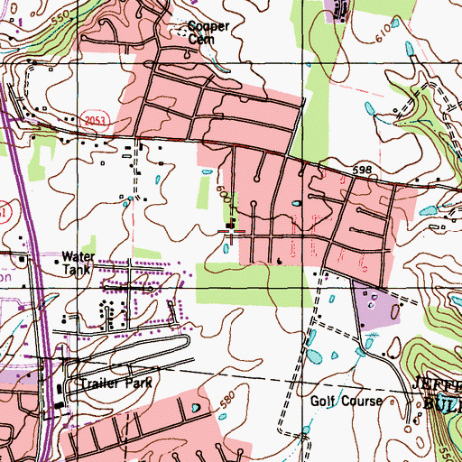 Topographic Map of Community Church of Christ, KY