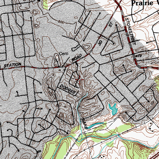 Topographic Map of Community of Christ Church, KY