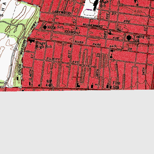 Topographic Map of Community Temple Church, KY