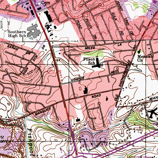 Topographic Map of Eagles Nest International Church, KY